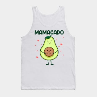 Mamacado Baby Announcement Pregnancy Reveal Avocado Gift Women Mother day Tank Top